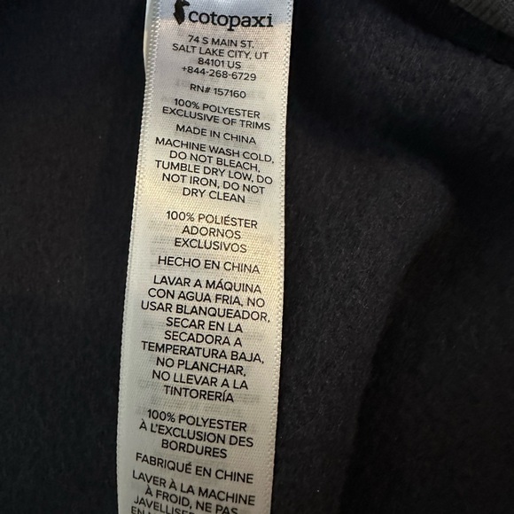 Cotopaxi Women’s Teca Fleece Hooded Full-Zip Jacket Saturn Blue Striped Size M - Picture 14 of 16